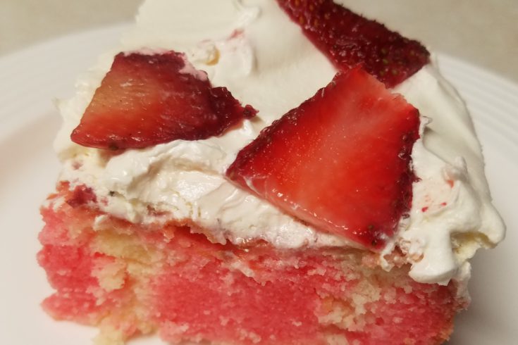 Gluten Free Strawberry Poke Cake