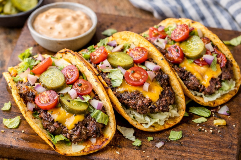 Gluten-Free Smash Burger Tacos
