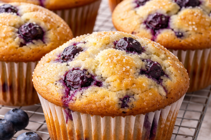 Gluten-Free Jumbo Blueberry Muffins