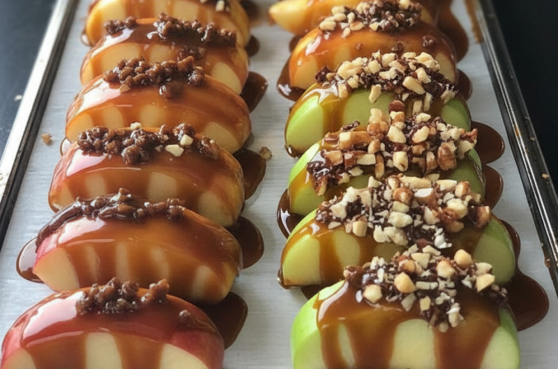 Caramel Apple Snack Slices